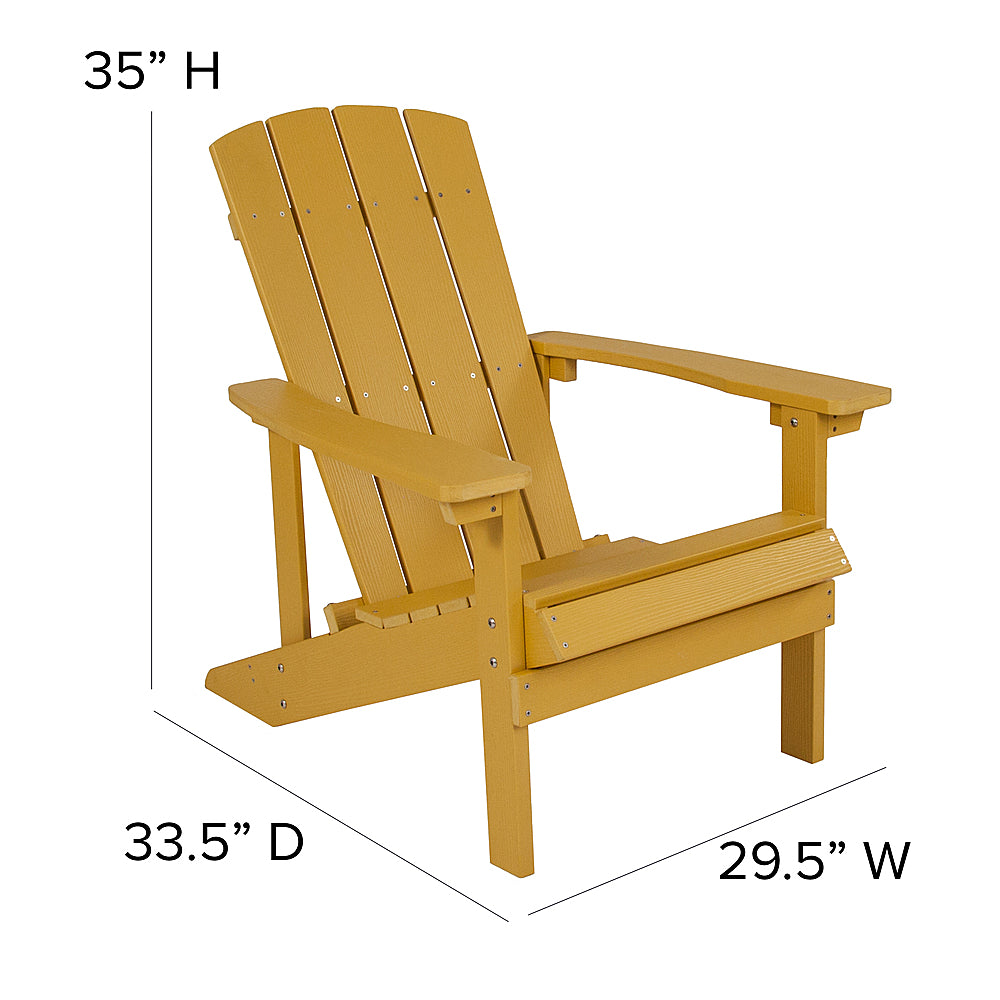 Flash Furniture - Charlestown Adirondack Chairs and Fire Pit - Yellow_5