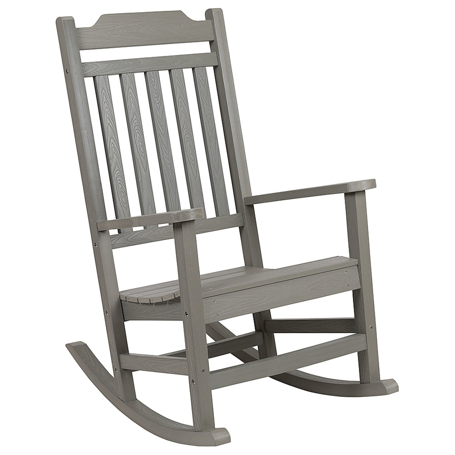 Flash Furniture - Winston Rocking Patio Chair - Gray_0
