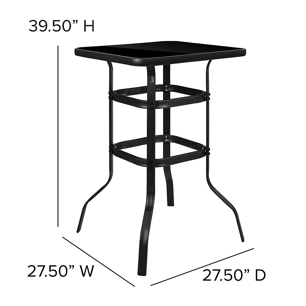 Flash Furniture - Barker Modern Patio Bar Table - Black_3