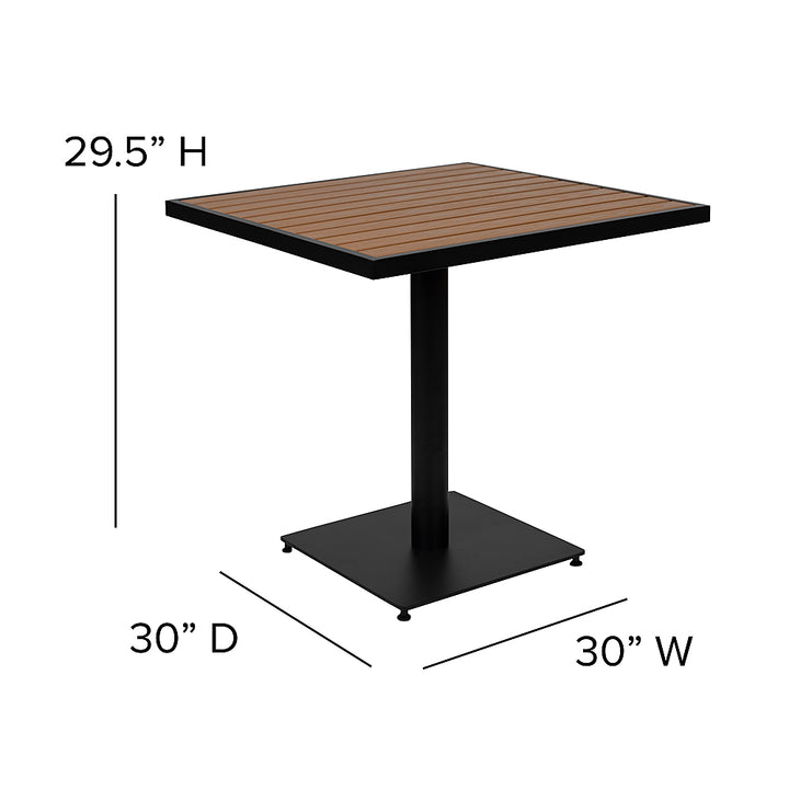 Flash Furniture - Lark Modern Patio Table - Teak_3