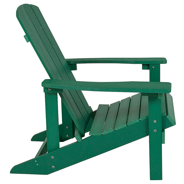 Flash Furniture - Charlestown Adirondack Chairs and Fire Pit - Green_2