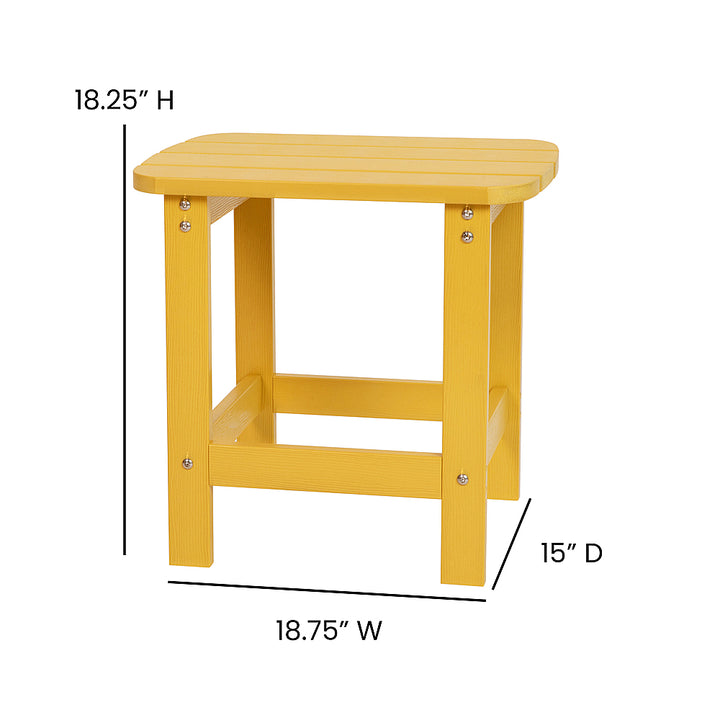 Flash Furniture - Charlestown Classic Adirondack Side Table - Yellow_4