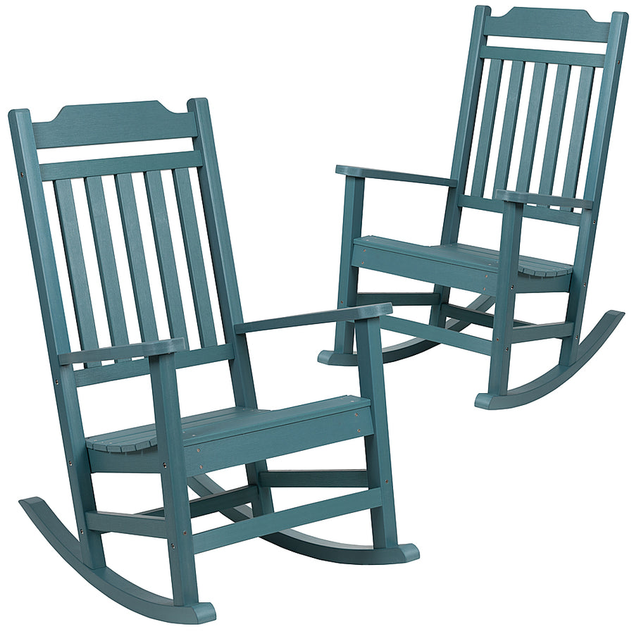 Flash Furniture - Winston Rocking Patio Chair (set of 2) - Teal_0
