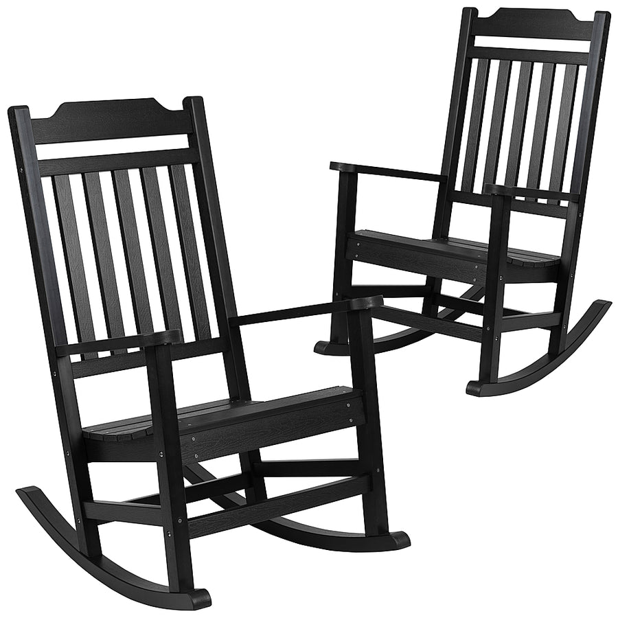 Flash Furniture - Winston Rocking Patio Chair (set of 2) - Black_0