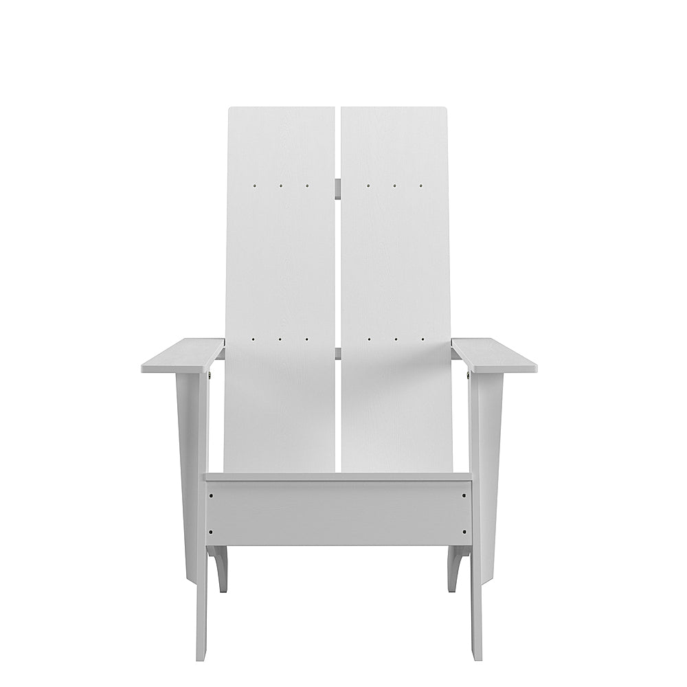 Flash Furniture - Sawyer Modern Dual Slat Back Indoor/Outdoor Adirondack Style Patio Chair - White_6