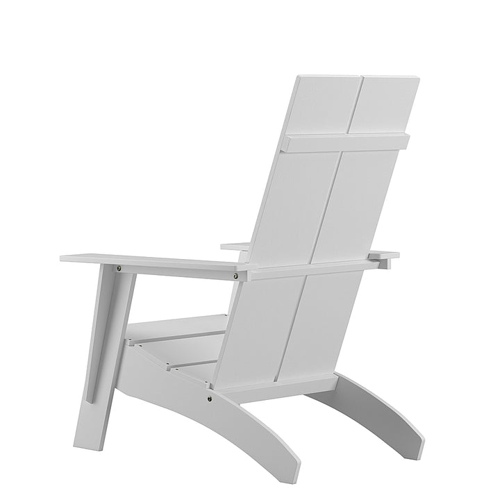 Flash Furniture - Sawyer Modern Dual Slat Back Indoor/Outdoor Adirondack Style Patio Chair - White_4