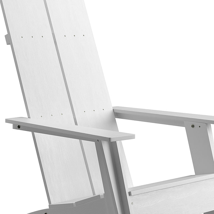 Flash Furniture - Sawyer Modern Dual Slat Back Indoor/Outdoor Adirondack Style Patio Chair - White_3