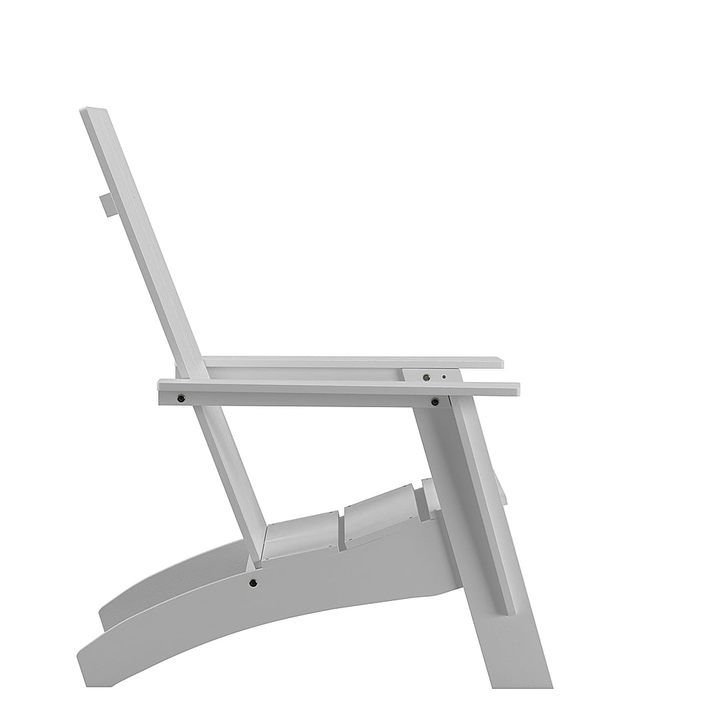 Flash Furniture - Sawyer Modern Dual Slat Back Indoor/Outdoor Adirondack Style Patio Chair - White_2
