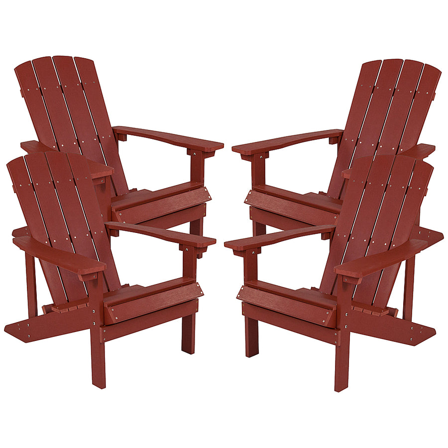 Flash Furniture - Charlestown Adirondack Chair (set of 4) - Red_0