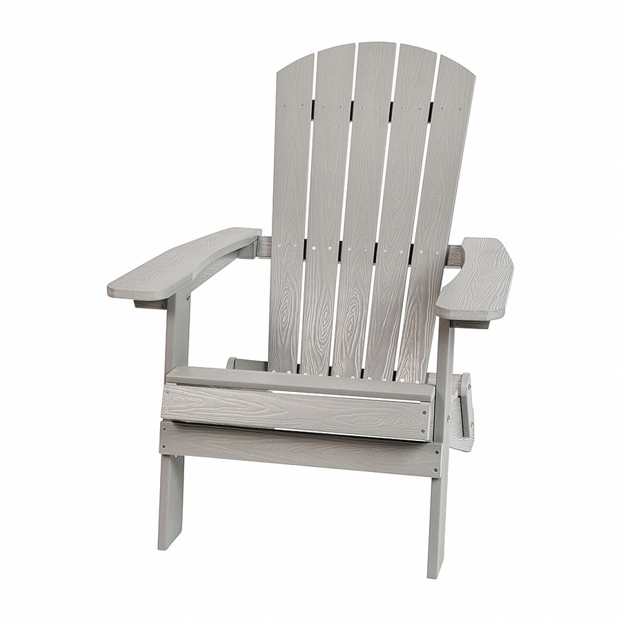Flash Furniture - Charlestown Adirondack Chair - Gray_0