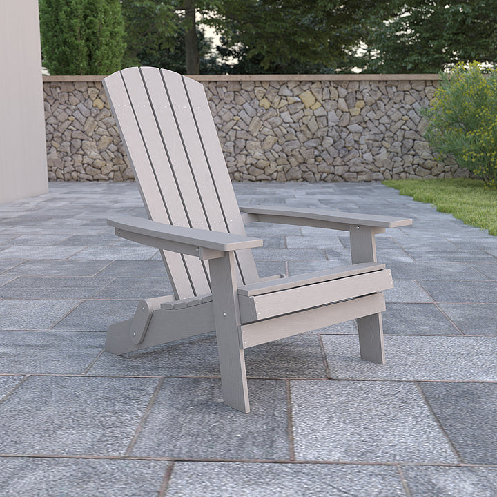 Flash Furniture - Charlestown Adirondack Chair - Gray_9