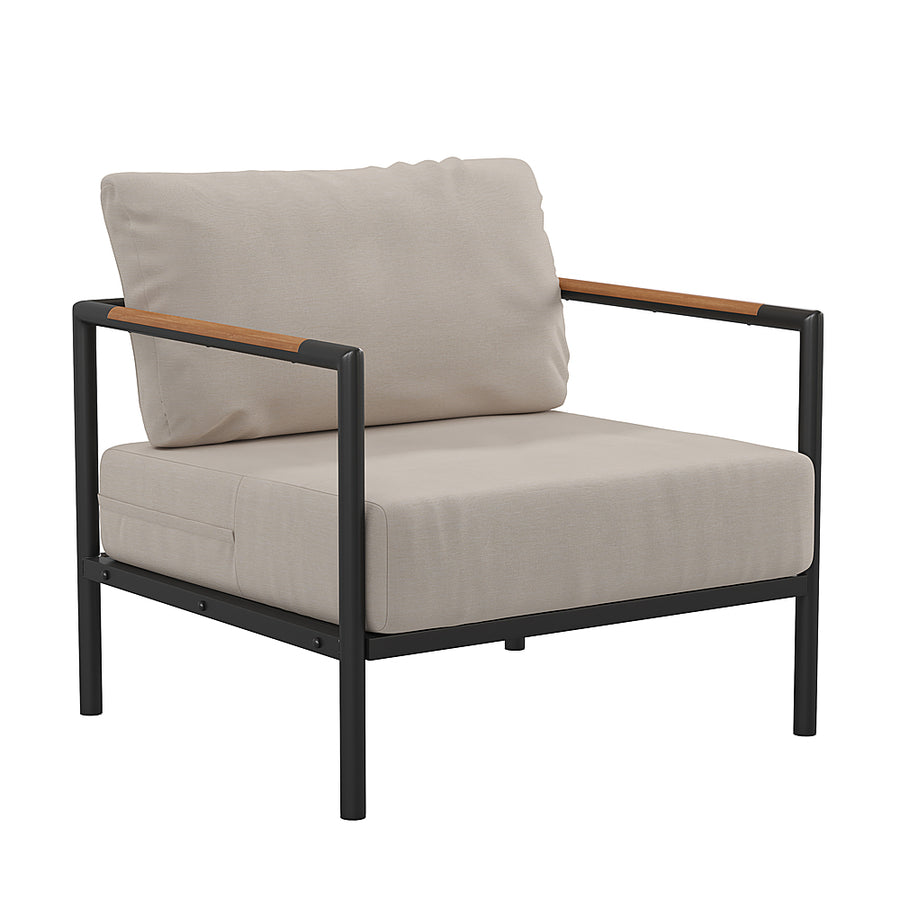Flash Furniture - Lea Patio Lounge Chair - Beige_0
