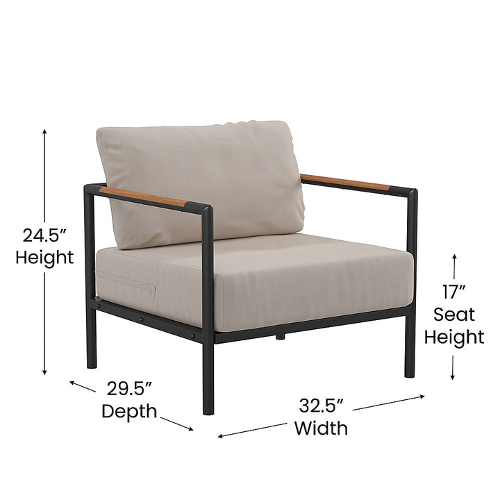 Flash Furniture - Lea Patio Lounge Chair - Beige_6