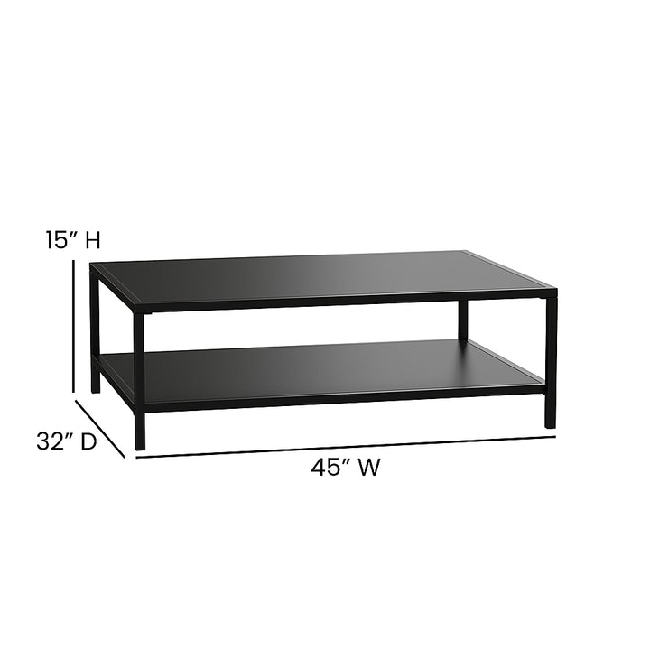 Flash Furniture - Brock Contemporary Patio Coffee Table - Black_6