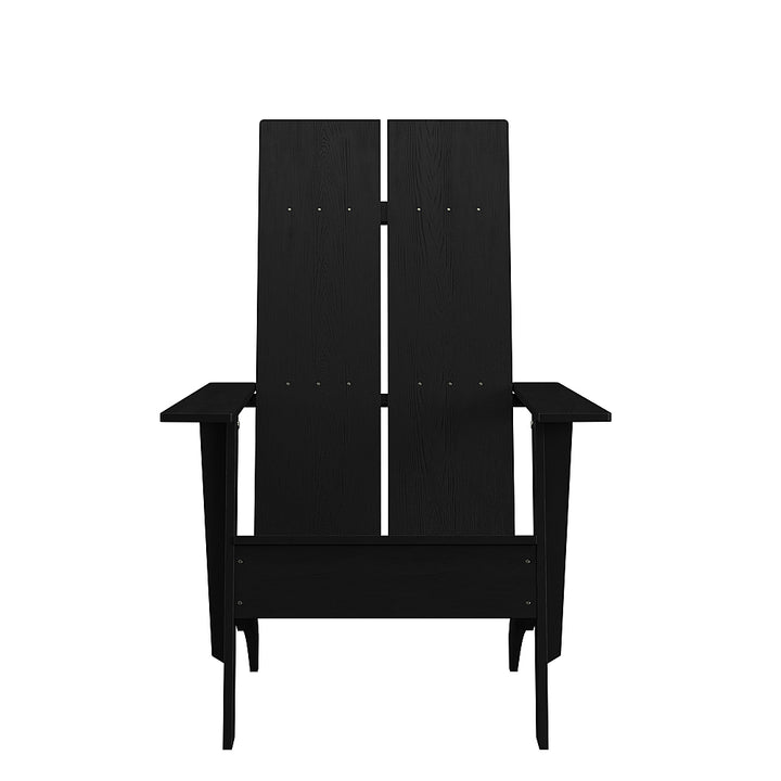 Flash Furniture - Sawyer Modern Dual Slat Back Indoor/Outdoor Adirondack Style Patio Chair - Black_7
