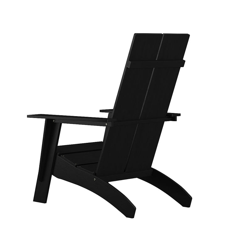 Flash Furniture - Sawyer Modern Dual Slat Back Indoor/Outdoor Adirondack Style Patio Chair - Black_5