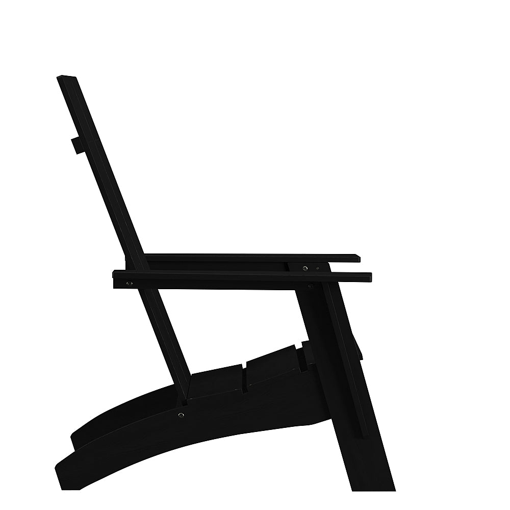 Flash Furniture - Sawyer Modern Dual Slat Back Indoor/Outdoor Adirondack Style Patio Chair - Black_3
