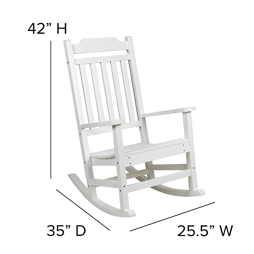 Flash Furniture - Winston Rocking Patio Chair - White_6