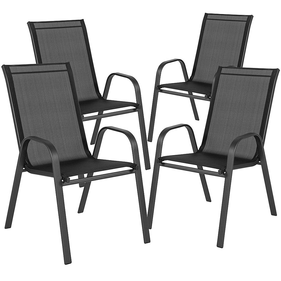 Flash Furniture - Brazos Patio Chair (set of 4) - Black_0