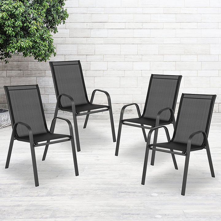 Flash Furniture - Brazos Patio Chair (set of 4) - Black_8