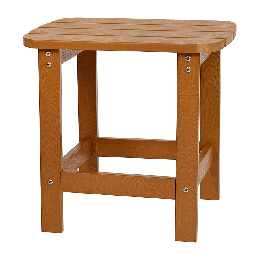 Flash Furniture - Charlestown Classic Adirondack Side Table - Teak_0