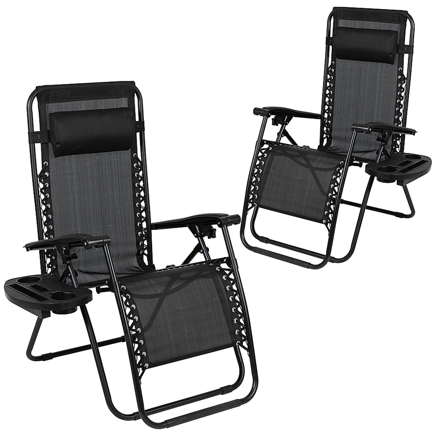 Flash Furniture - Celestial Zero Gravity Chair (set of 2) - Black_0