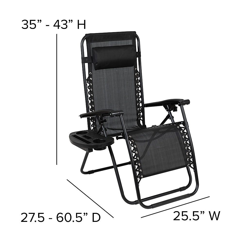 Flash Furniture - Celestial Zero Gravity Chair (set of 2) - Black_9