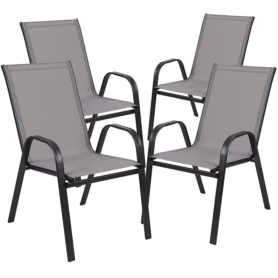 Flash Furniture - Brazos Patio Chair (set of 4) - Gray_0
