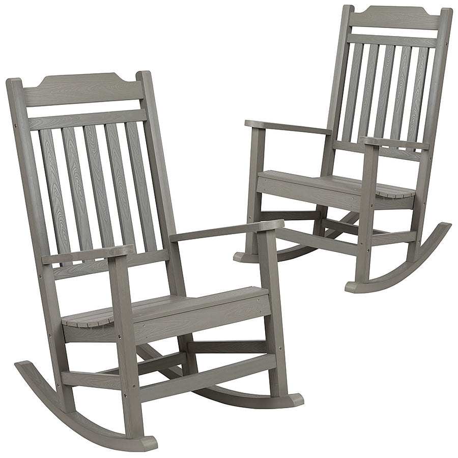 Flash Furniture - Winston Rocking Patio Chair (set of 2) - Gray_0