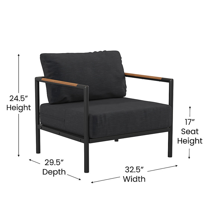 Flash Furniture - Lea Patio Lounge Chair - Charcoal_5