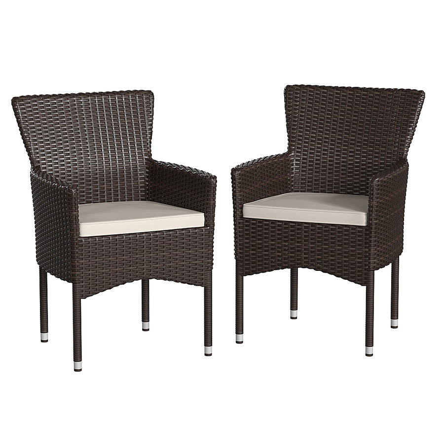 Flash Furniture - Maxim Patio Chair (set of 2) - Espresso/Cream_0