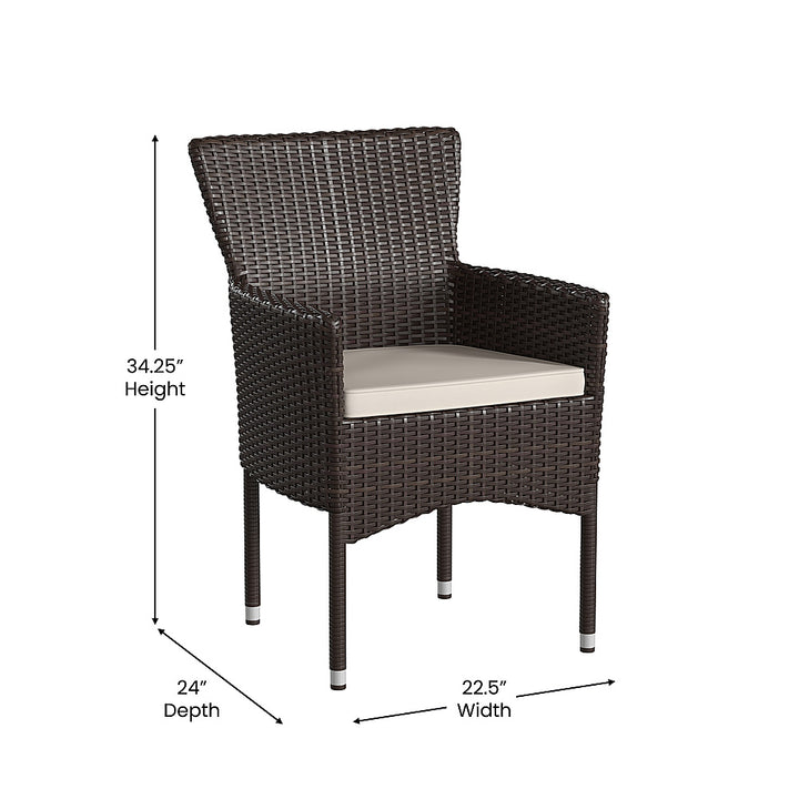 Flash Furniture - Maxim Patio Chair (set of 2) - Espresso/Cream_7