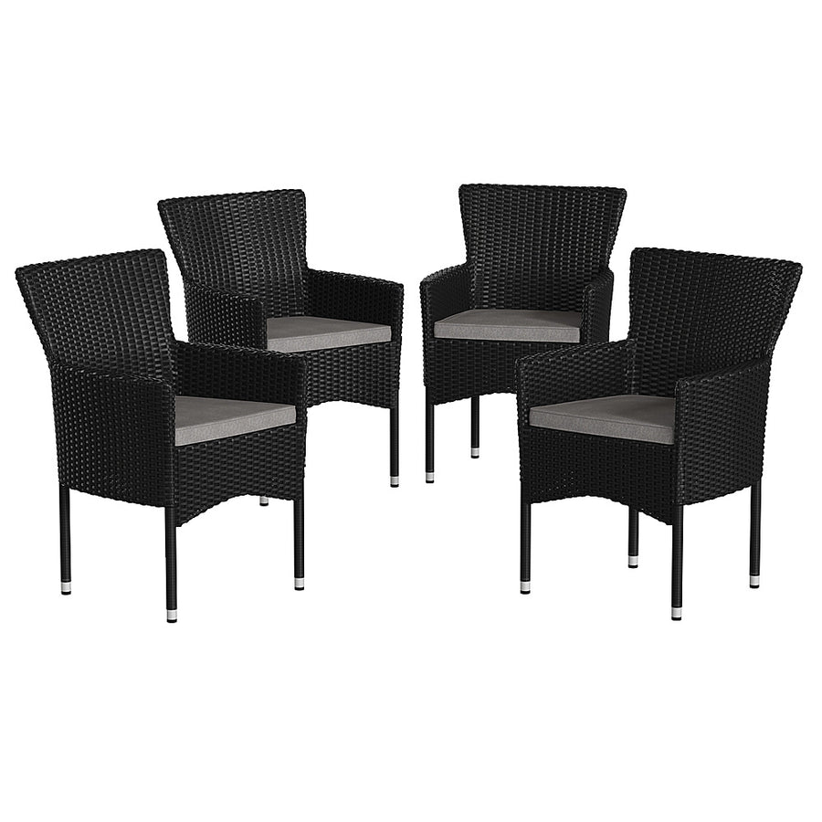 Flash Furniture - Maxim Patio Chair (set of 4) - Black/Gray_0