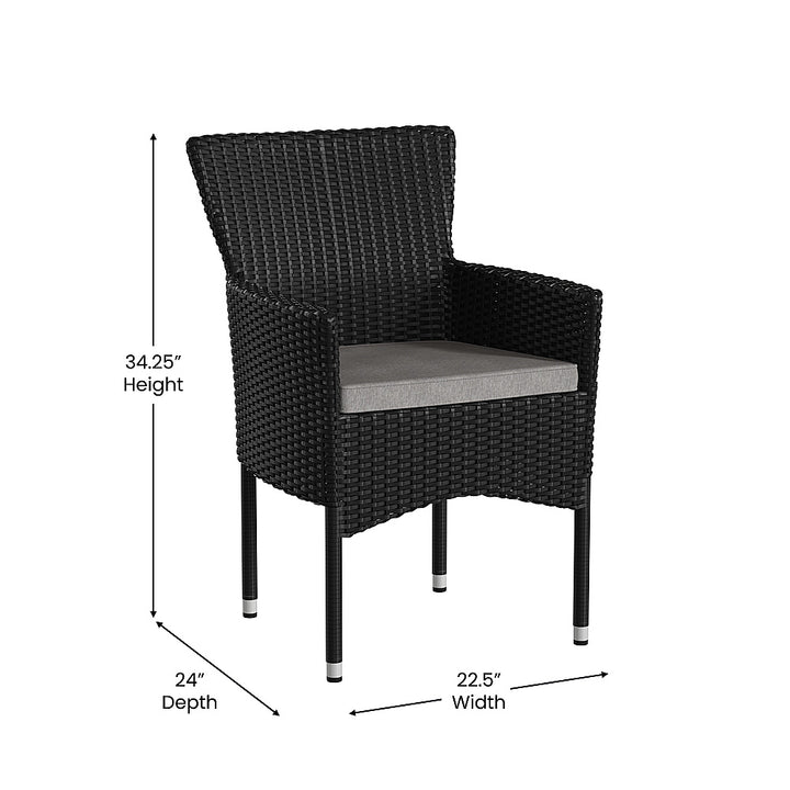 Flash Furniture - Maxim Patio Chair (set of 4) - Black/Gray_6