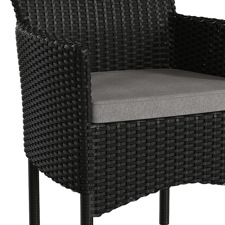Flash Furniture - Maxim Patio Chair (set of 4) - Black/Gray_2
