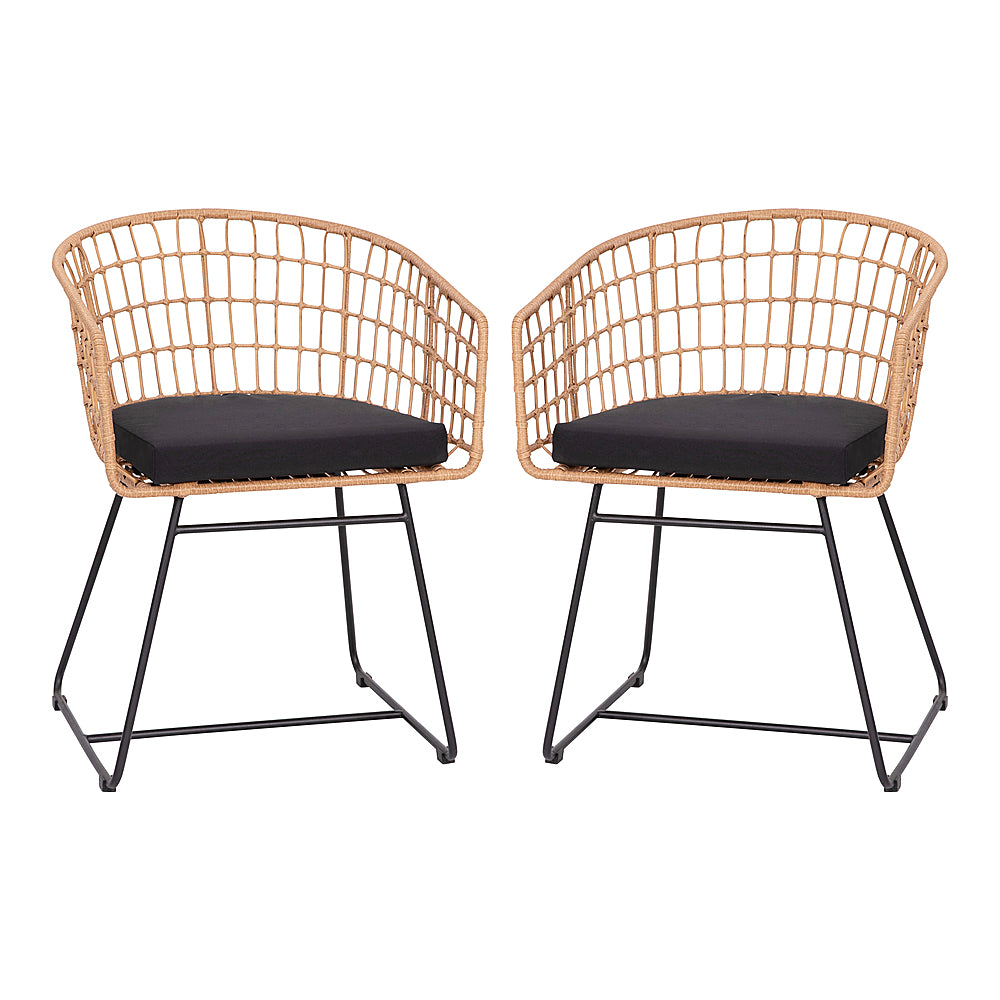 Flash Furniture - Devon Patio Lounge Chair - Natural/Black_0