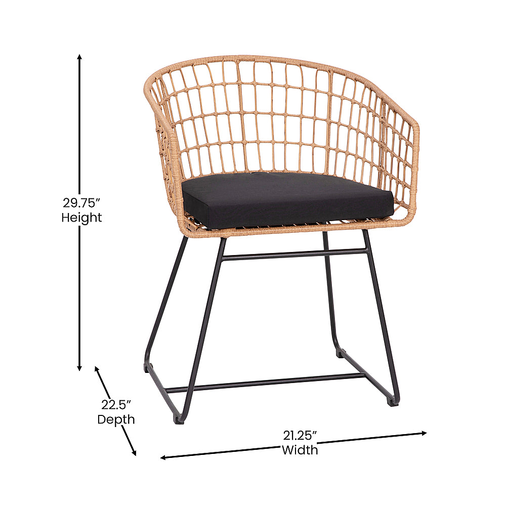 Flash Furniture - Devon Patio Lounge Chair - Natural/Black_7