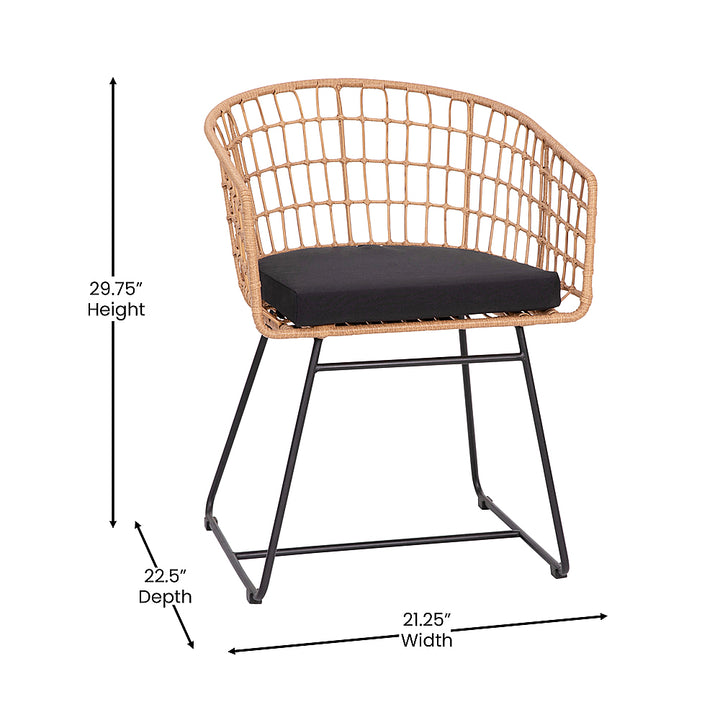 Flash Furniture - Devon Patio Lounge Chair - Natural/Black_7