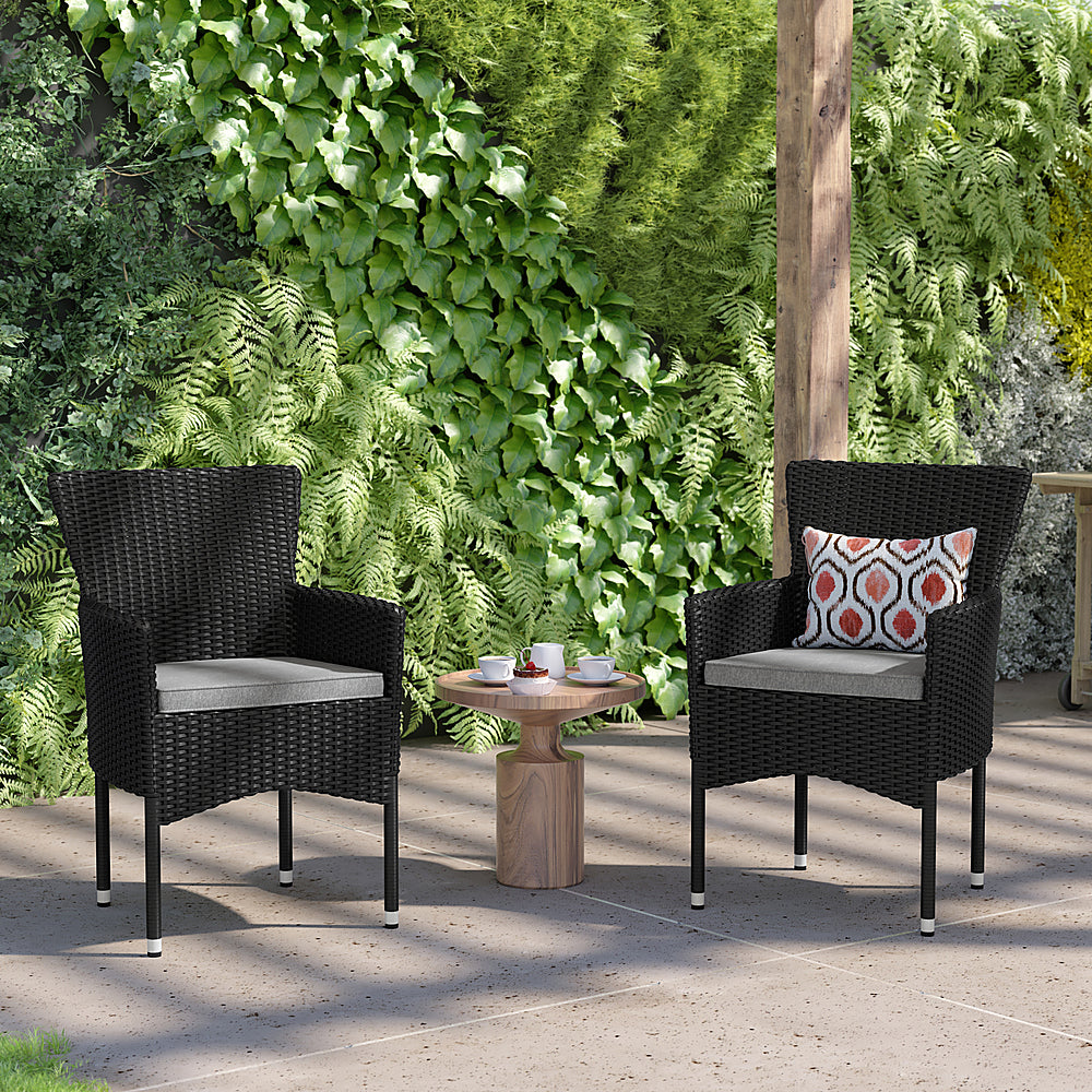 Flash Furniture - Maxim Patio Chair (set of 2) - Black/Gray_9