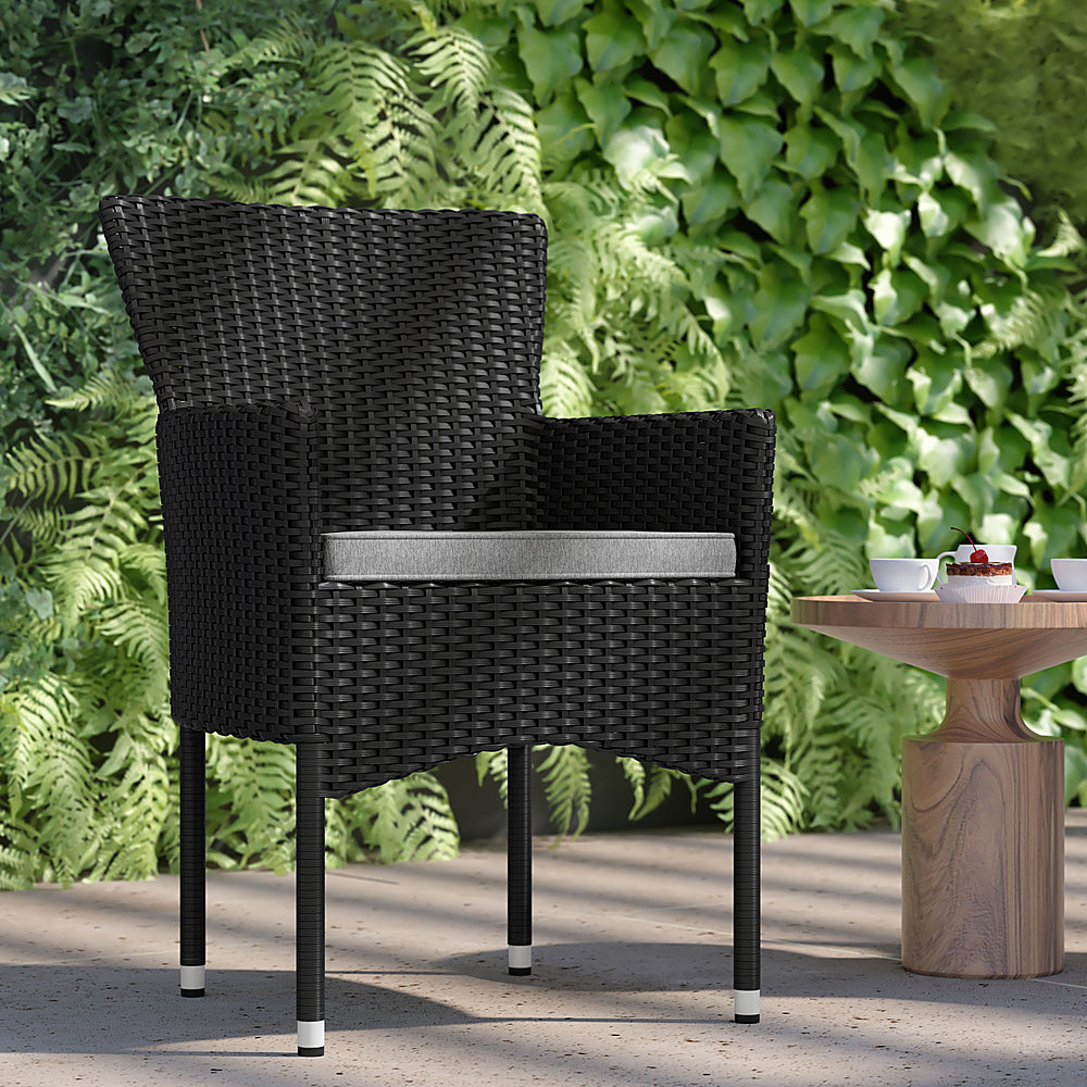 Flash Furniture - Maxim Patio Chair (set of 2) - Black/Gray_5