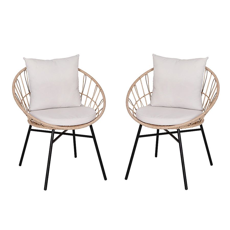 Flash Furniture - Devon Patio Lounge Chair - Tan/Light Gray_0