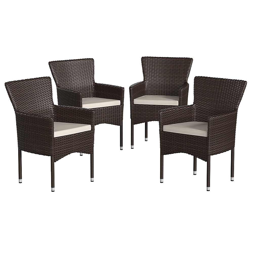 Flash Furniture - Maxim Patio Chair (set of 4) - Espresso/Cream_0