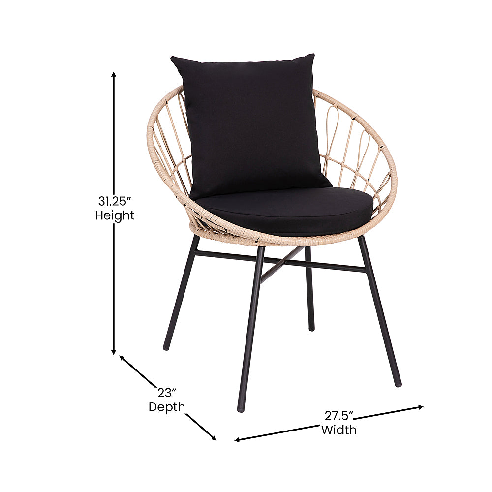 Flash Furniture - Devon Patio Lounge Chair - Tan/Black_7