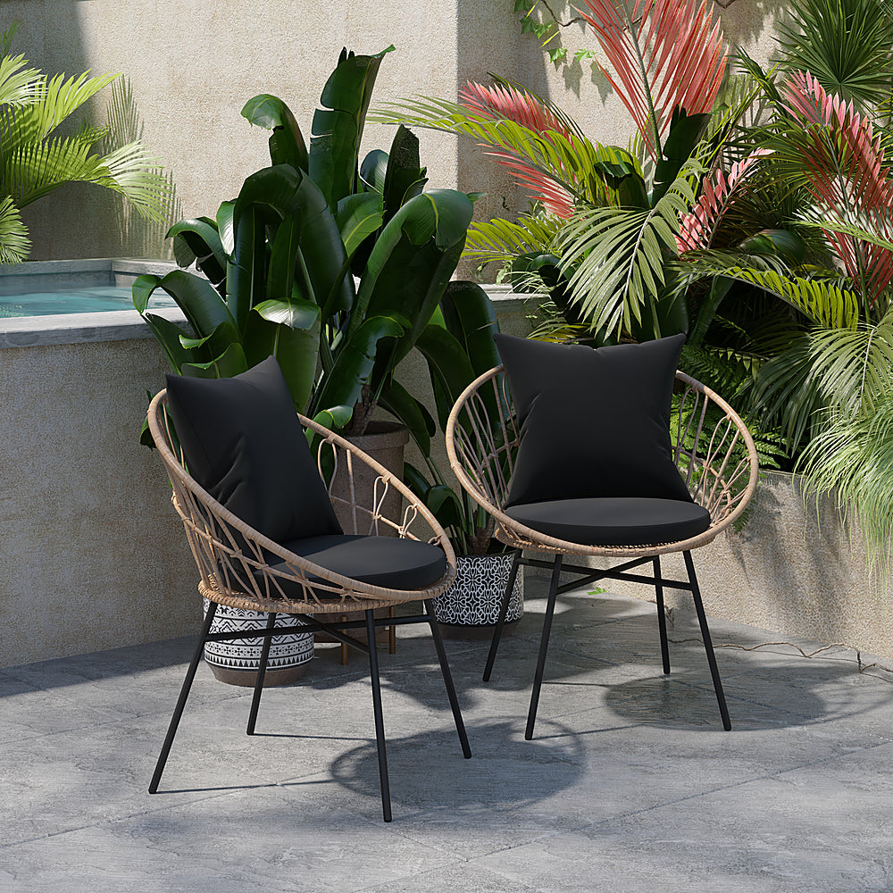 Flash Furniture - Devon Patio Lounge Chair - Tan/Black_6