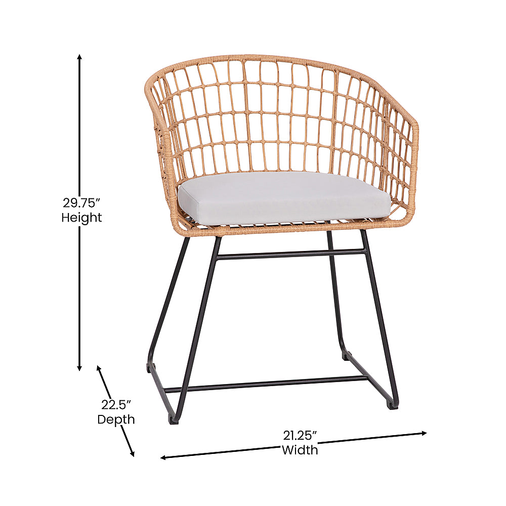 Flash Furniture - Devon Patio Lounge Chair - Natural/Light Gray_6