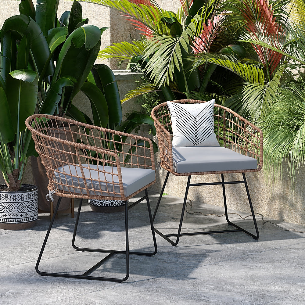 Flash Furniture - Devon Patio Lounge Chair - Natural/Light Gray_5