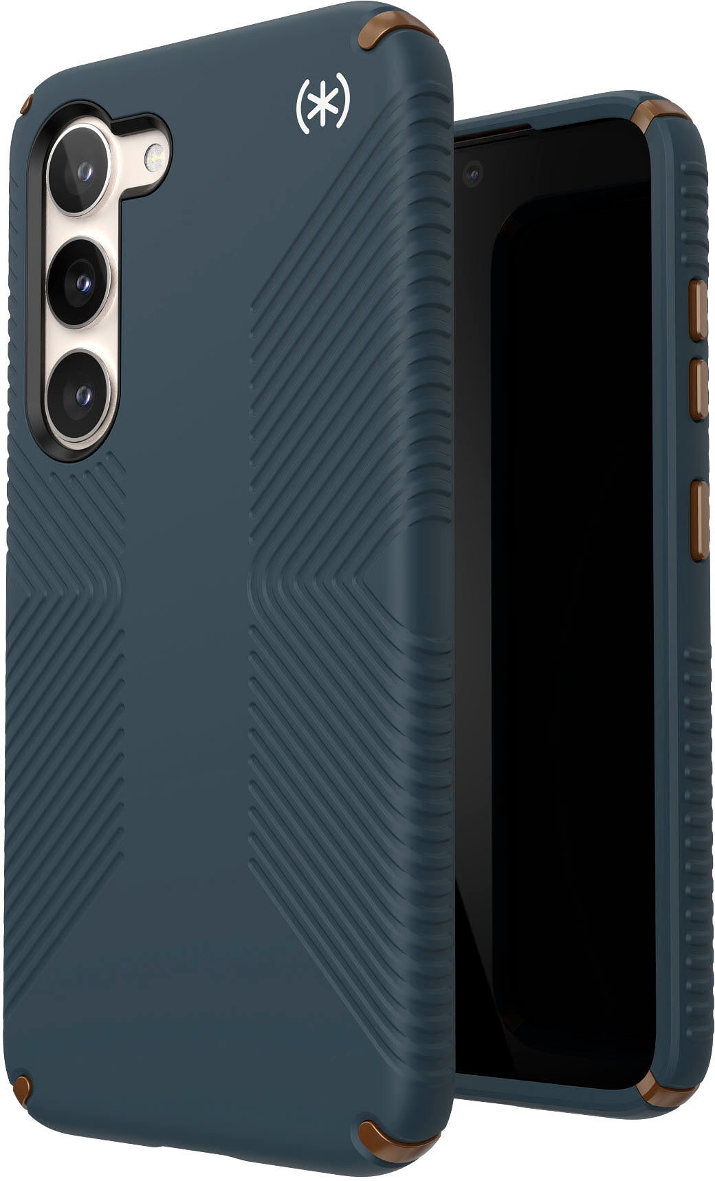 Speck - Presidio2 Grip Case for Samsung Galaxy S23 - Charcoal Grey/Cool Bronze/White_3