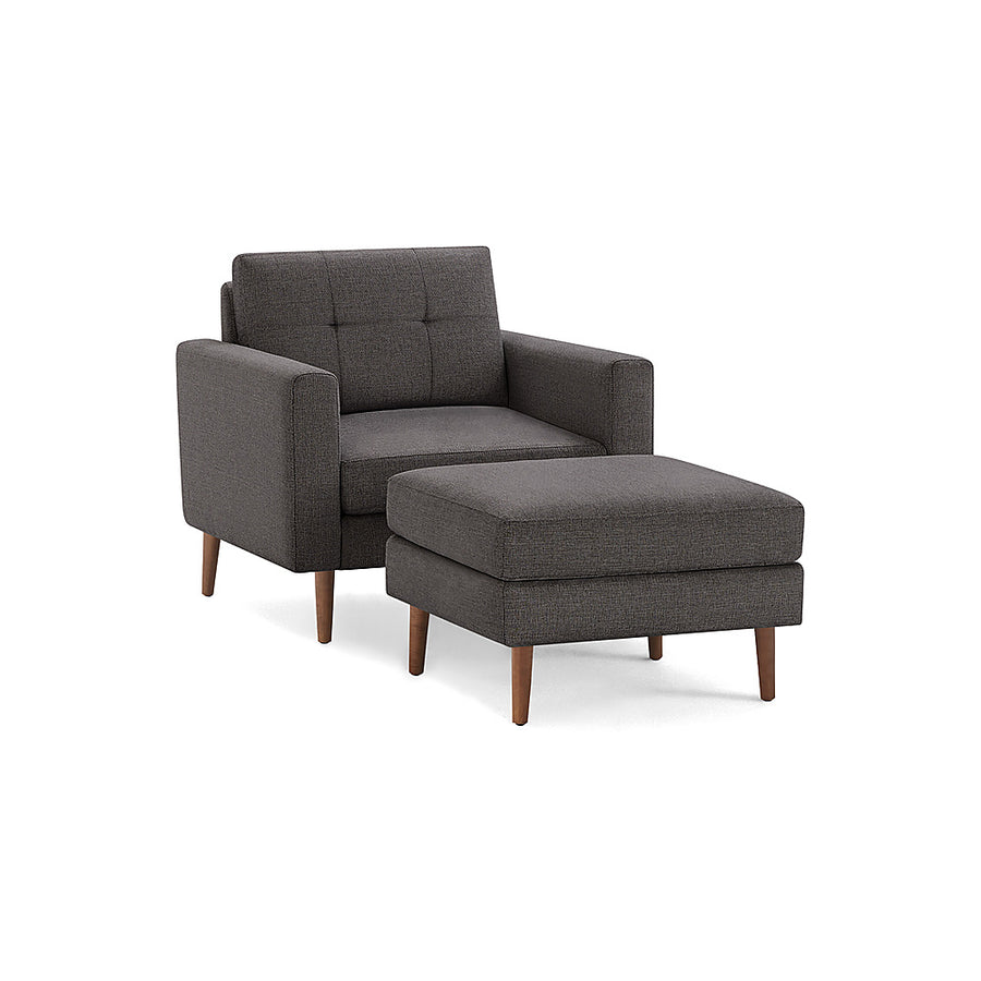 Burrow - Mid Century Nomad Armchair with Ottoman - Charcoal_0