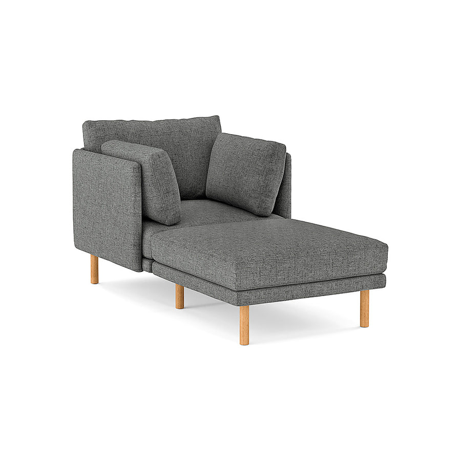 Burrow - Modern Field Armchair with Attachable Ottoman - Carbon_0