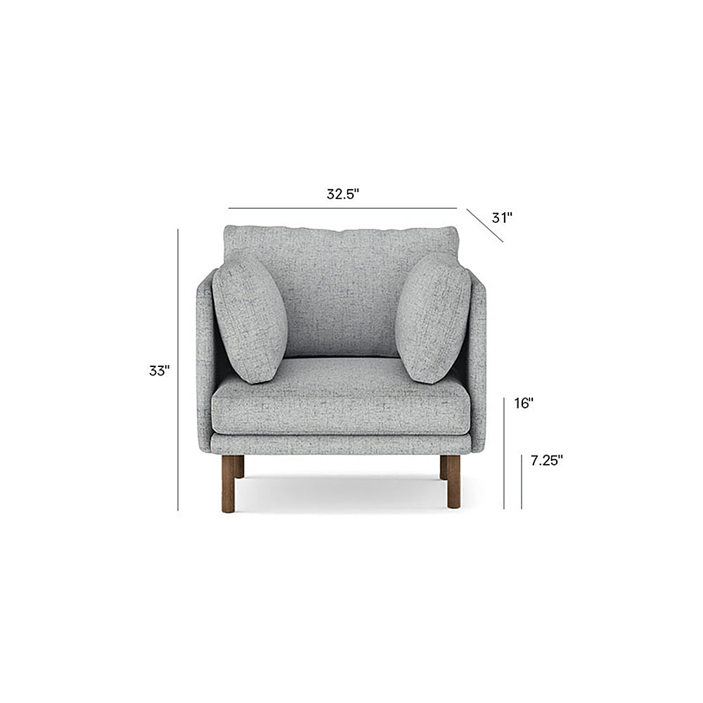 Burrow - Modern Field Armchair with Attachable Ottoman - Fog_3